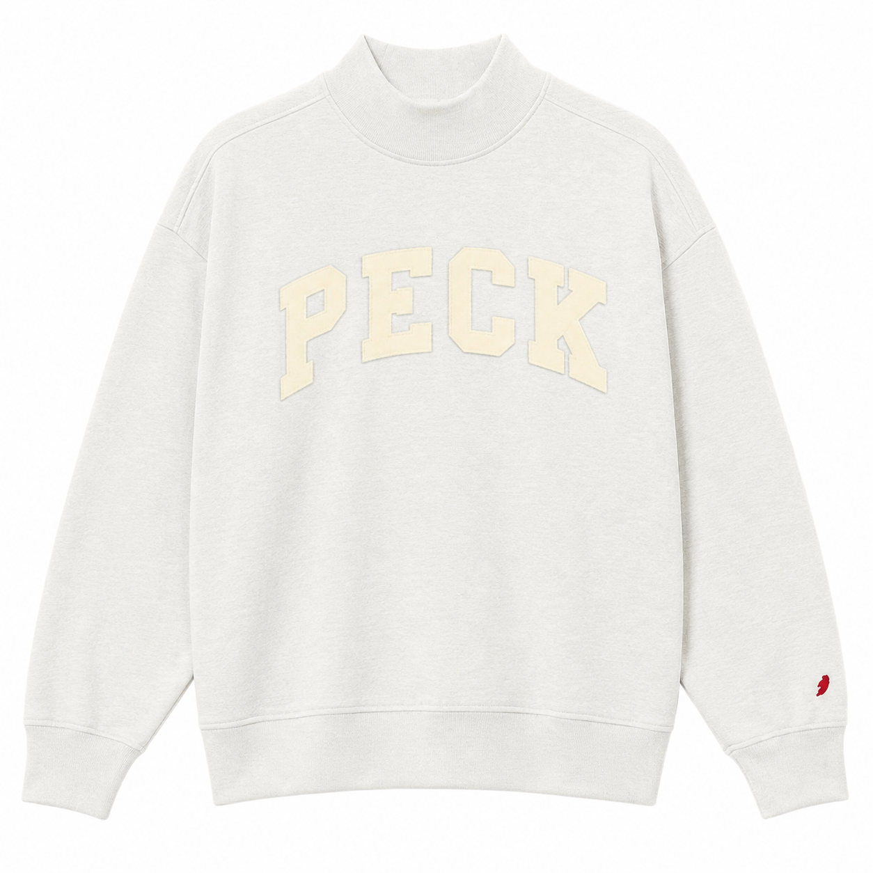 Peck Mock Neck - Oatmeal with Oatmeal