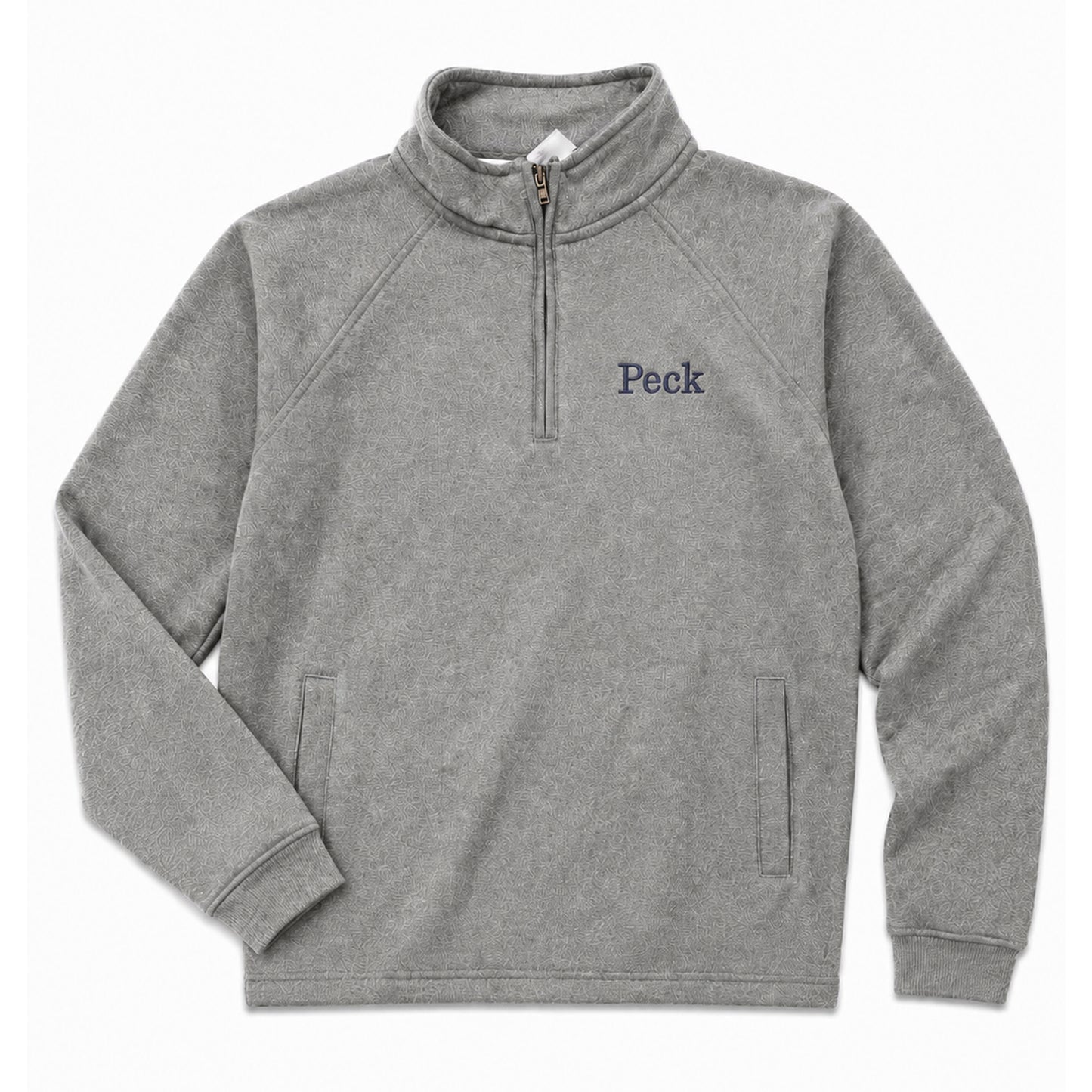 Performance Quarterzip - Gray & Dark Blue Embroidery