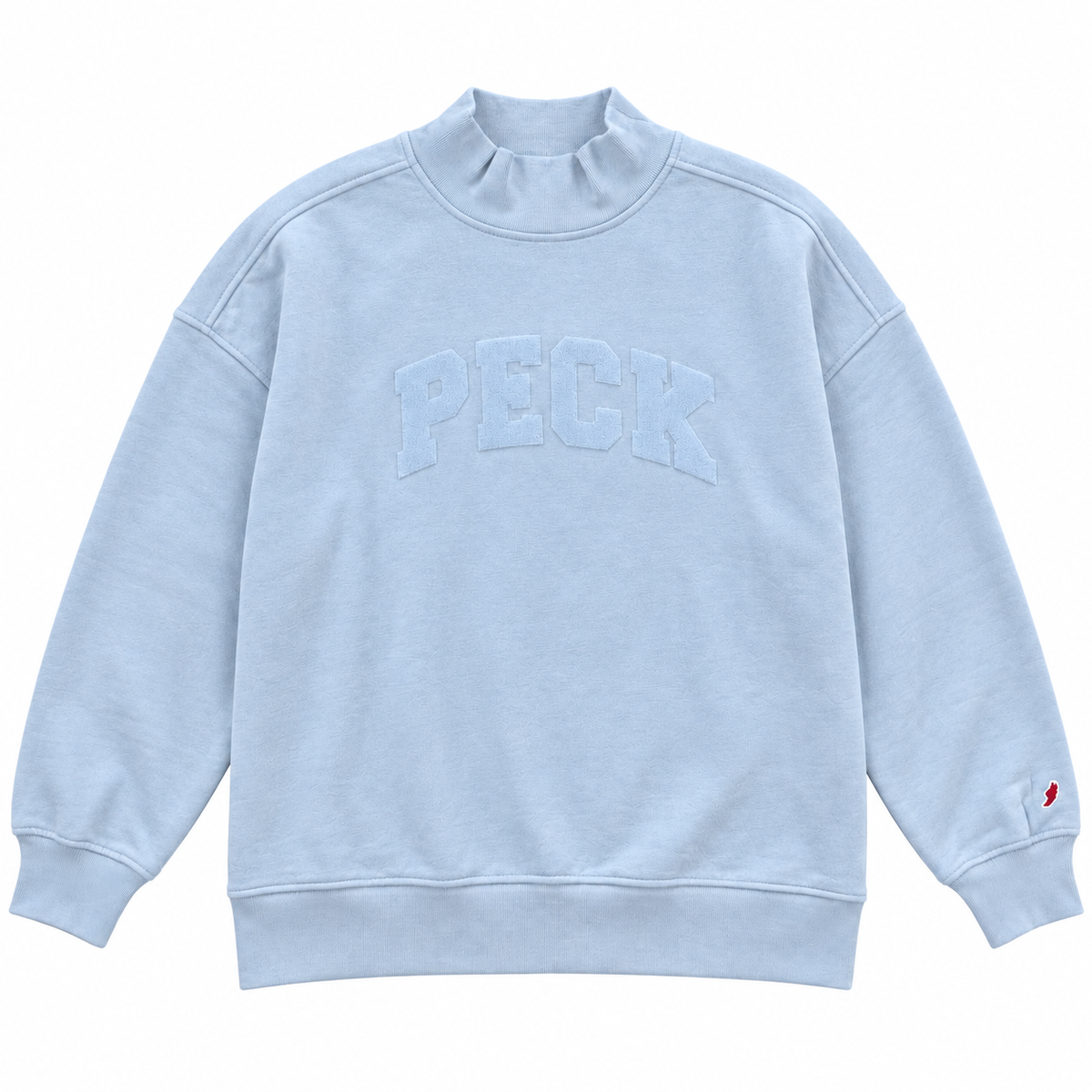 Puff Mock Neck - Carolina Blue