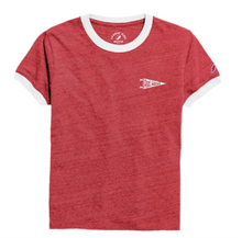 Load image into Gallery viewer, Youth Downy/ Redhead Pennant Ringer Tee
