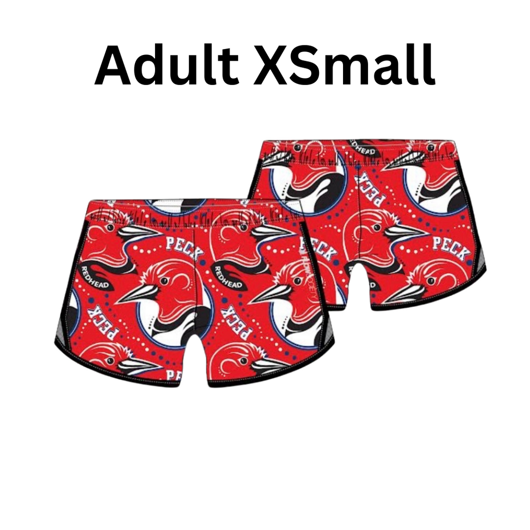 Adult XSmall - Girls Redhead Athletic Shorts