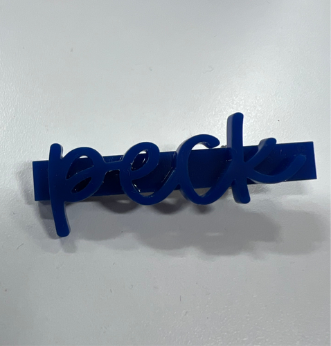 Peck Script Barrette