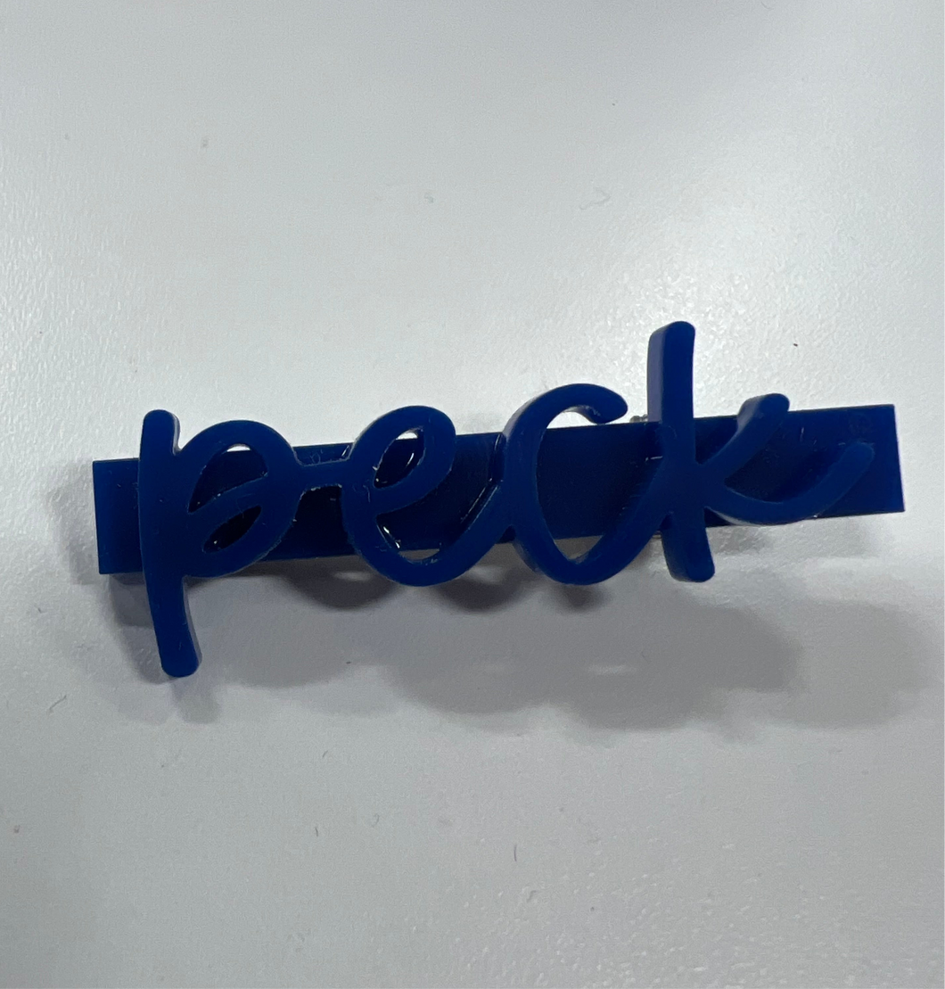 Peck Script Barrette