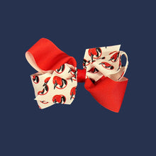 Load image into Gallery viewer, Grosgrain Hair Bow with Logo Print