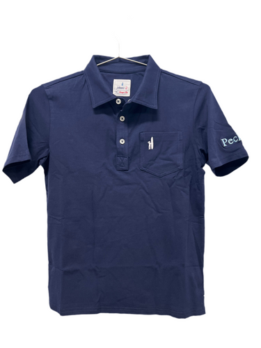 Johnnie-O polo with Peck embroidered sleeve