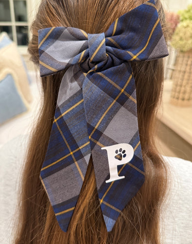 Peck bow with tails and French barrette