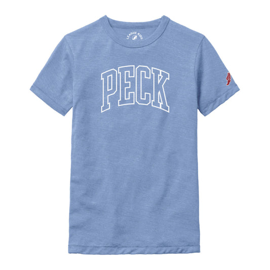 Peck Youth Outline T-Shirt- Carolina Blue
