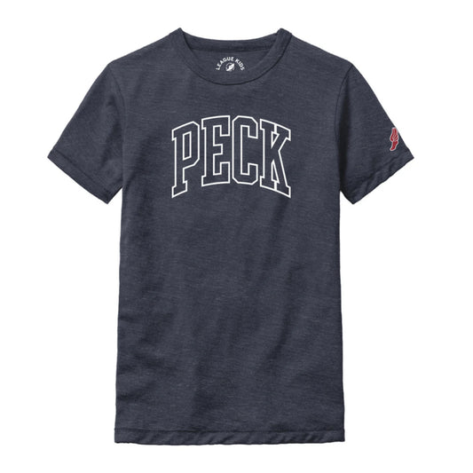 Peck Youth Outline T-Shirt- Navy