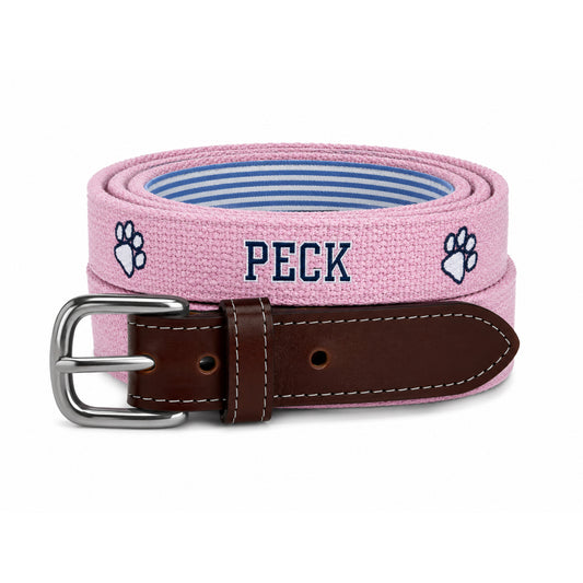 Paw Embroidered Belt - Pink