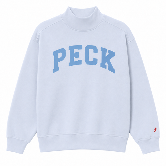 Peck Mock Neck - Light Blue with Light Blue