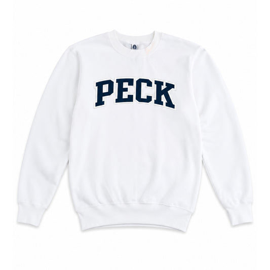 Peck Appliqué Crewneck - White
