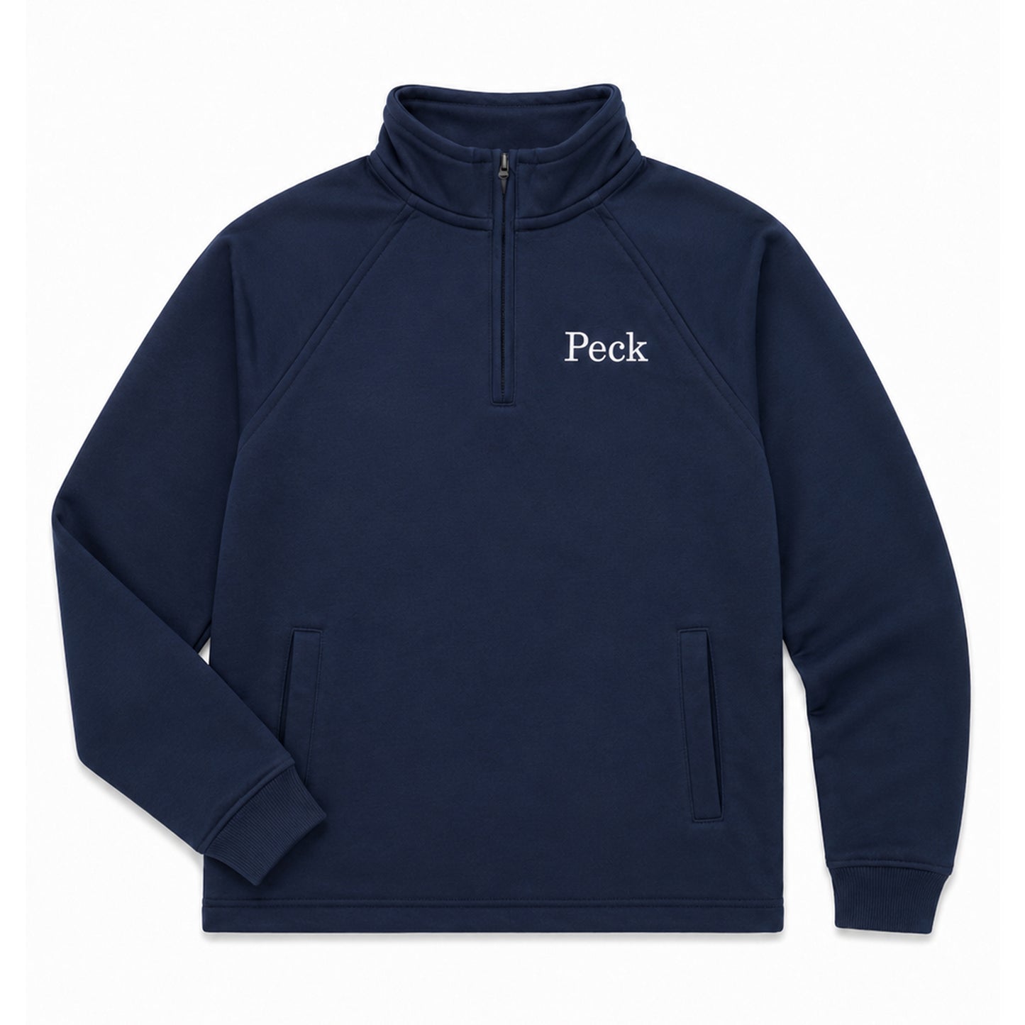 Performance Quarterzip - Navy & White Embroidery