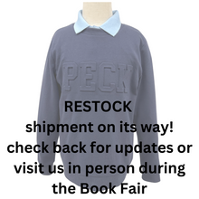 Load image into Gallery viewer, PECK Embossed Navy Crew Sweatshirt