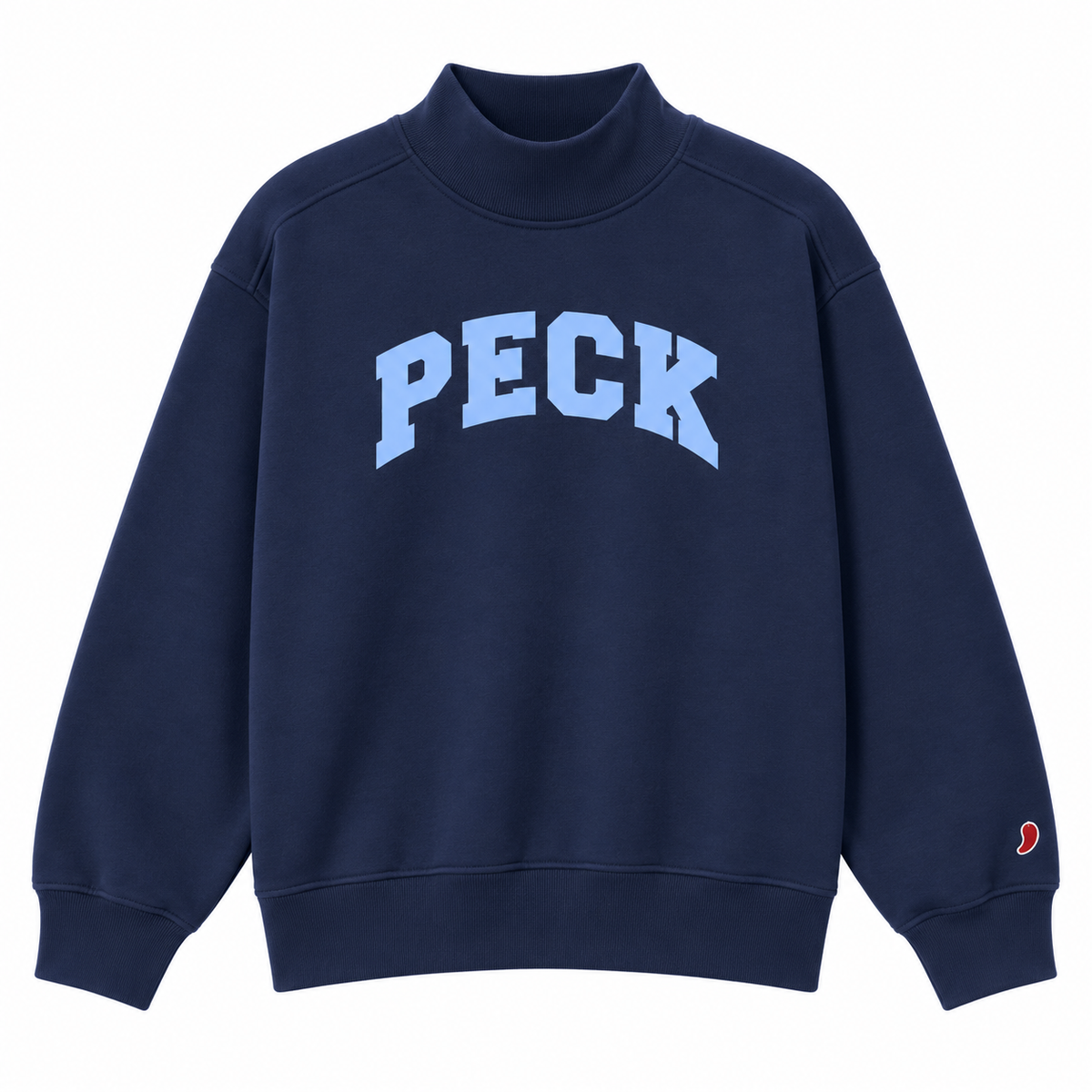Youth Puff Mock Neck- Navy
