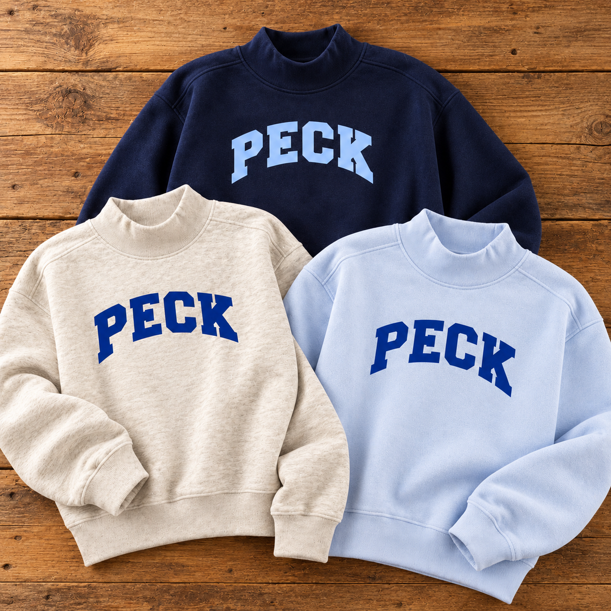 Youth Puff Mock Neck - Oatmeal