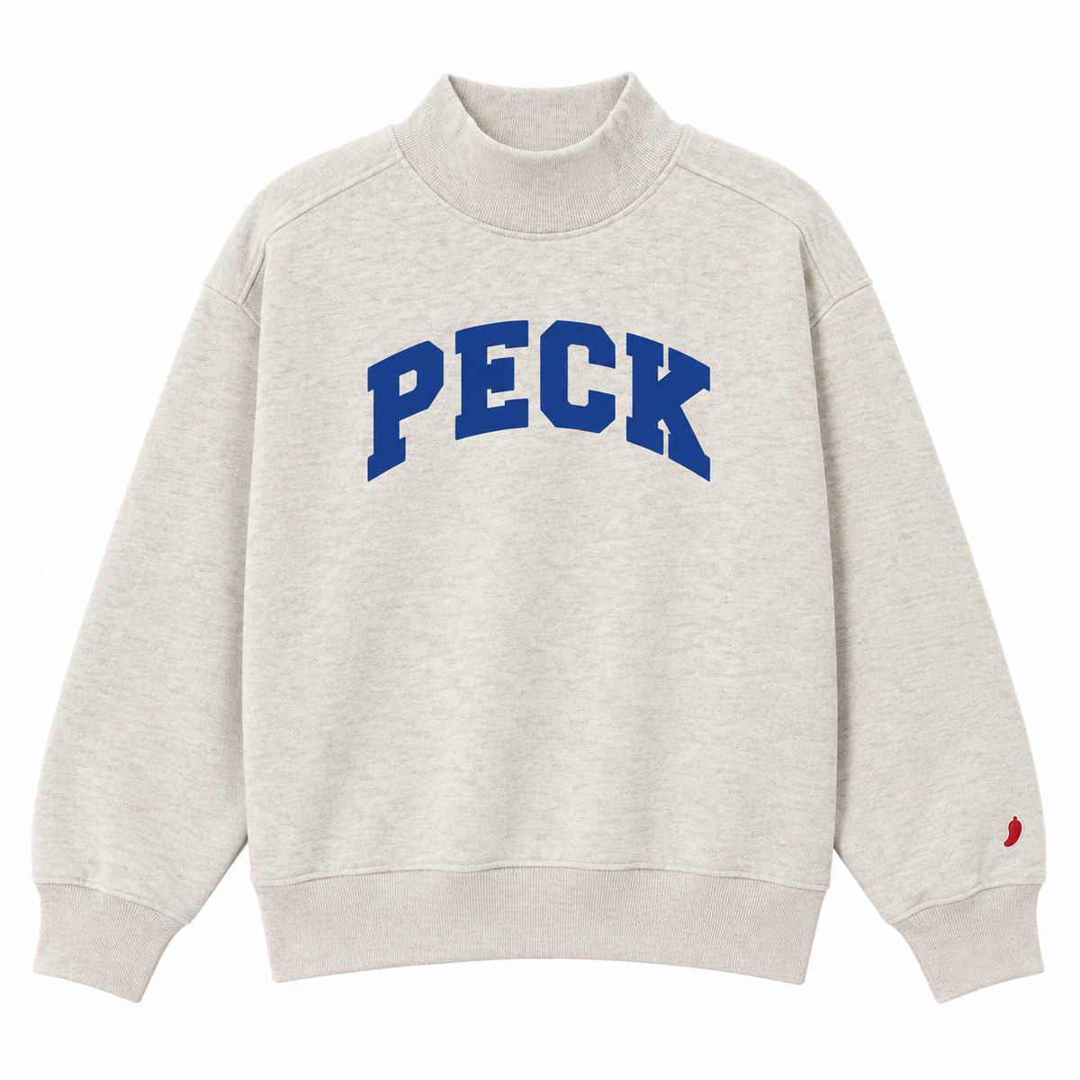 Youth Puff Mock Neck - Oatmeal